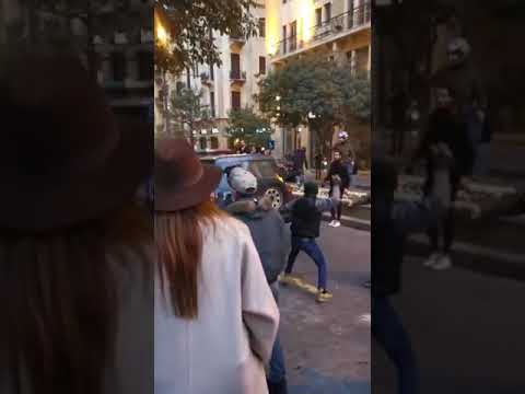 اعتداء بعض الشبان على سيارة القوى الأمن الداخلي