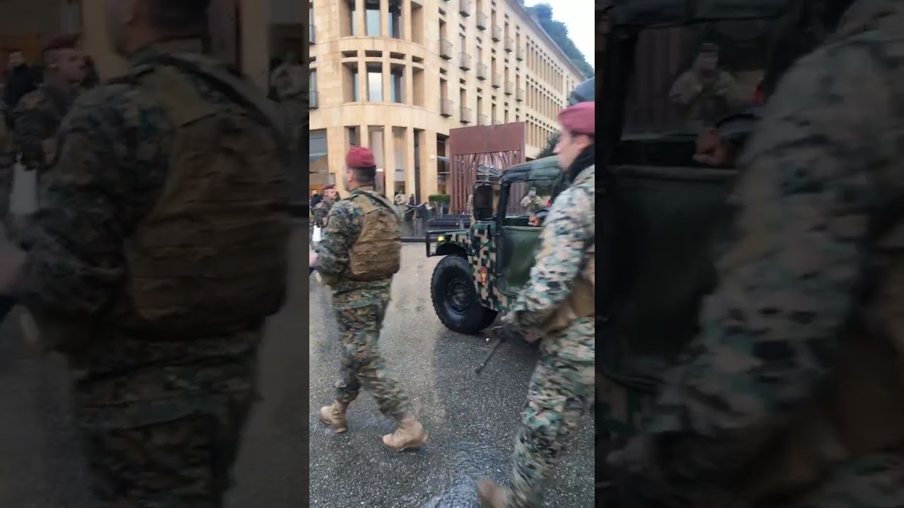 وحدات من فوج المغاوير في وسط بيروت